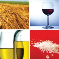 Trigo, vinho, óleo e sal na cerimônia de consagração Trigo, vinho, óleo e sal na cerimônia de consagração
